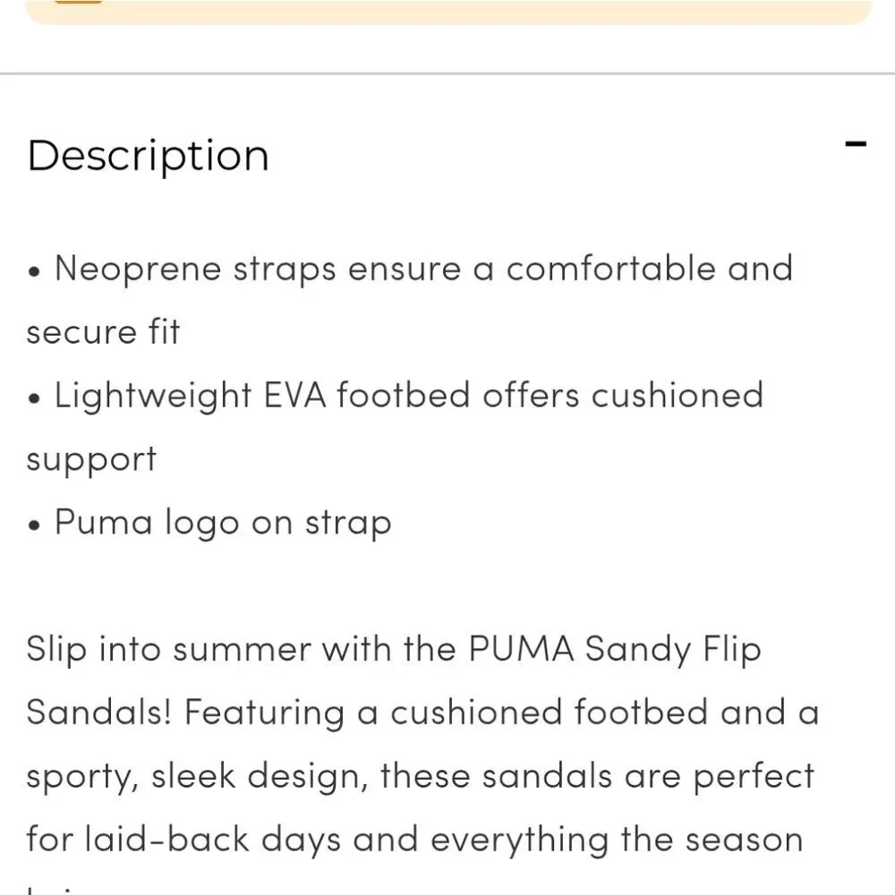 Puma Sandy Flip-Flop Sandals- Peach Frost‎